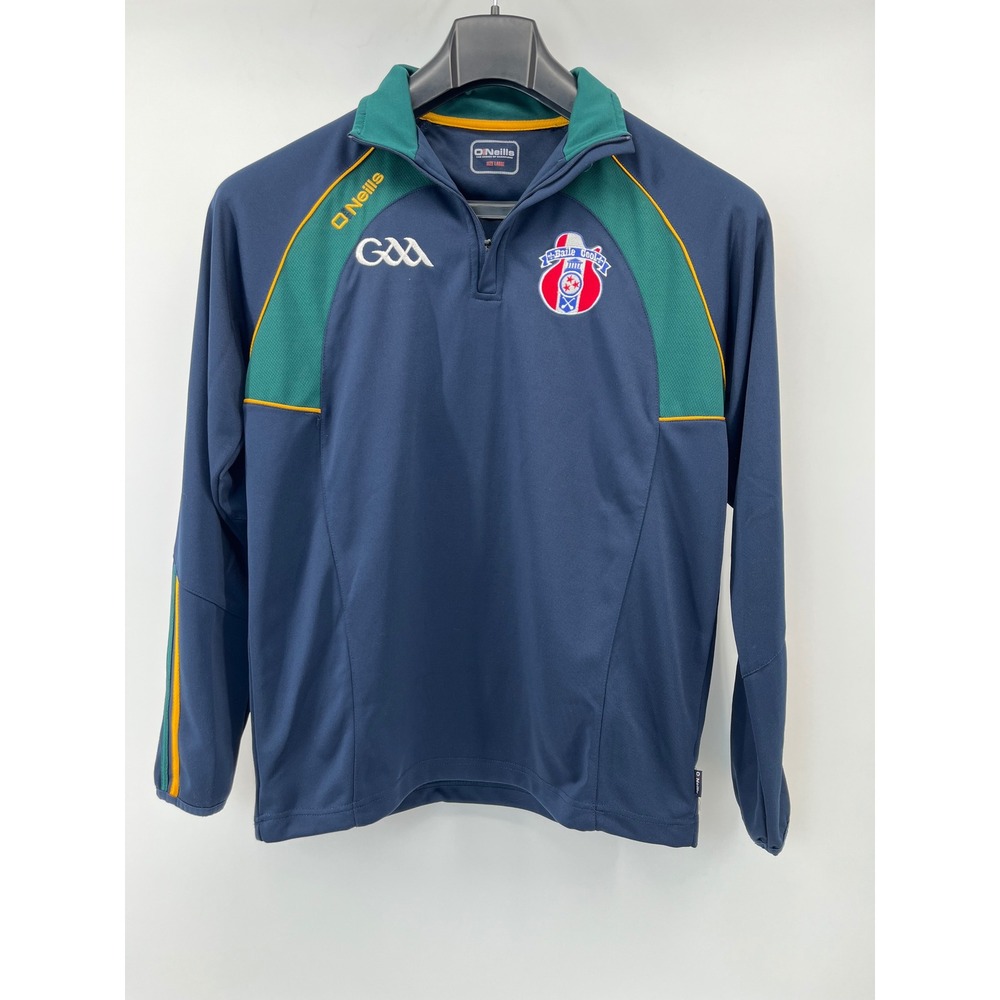O'Neills GAA Baile Ceoil Quarter Zip Pullover Mens Large Navy Green Training Top